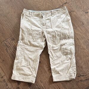 Levi's Beige Cargo Capris for Women
